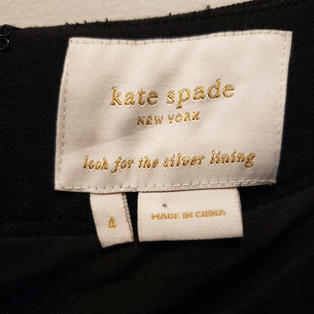 Sz 4 Black Kate Spade New York Raya Dress Effortless Chic Timeless Elegant